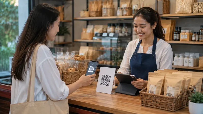 Pembayaran digital QRIS membantu transaksi UMKM lebih cepat