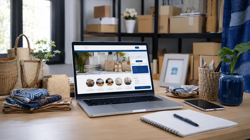 Website UMKM profesional dengan katalog produk dan tombol WhatsApp
