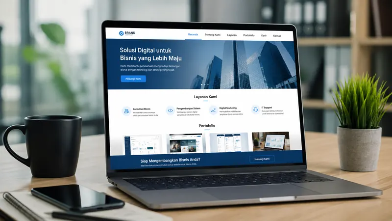 Contoh desain website company profile perusahaan yang profesional