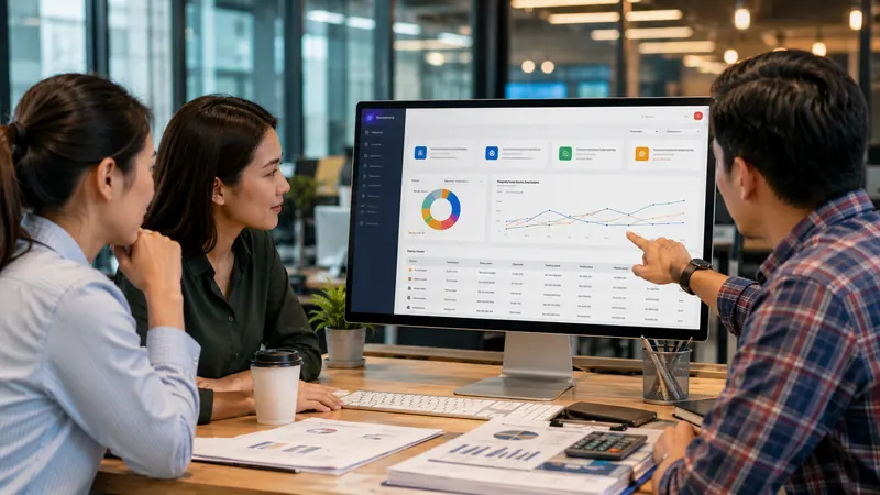 Diskusi dashboard aplikasi bisnis berbasis web untuk laporan operasional